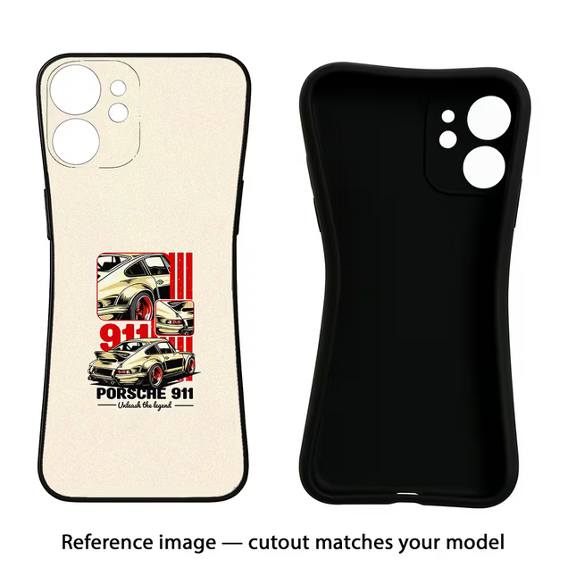 Classic Porsche 911 Vivo V21E 5G Black Soft Case Back Cover by Casekaro