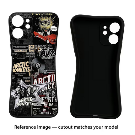 Arctic Monkeys iPhone 16e Black Soft Case Back Cover by Casekaro