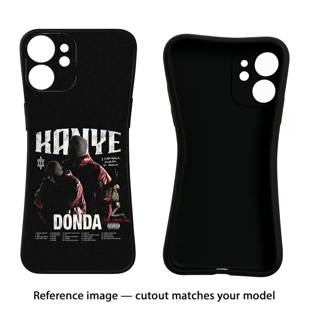 Donda Kanye West iPhone 16e Black Soft Case Back Cover by Casekaro