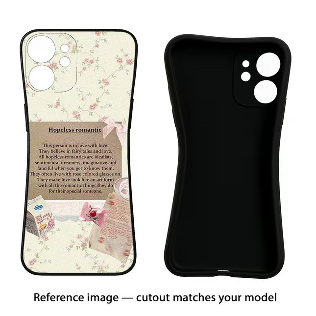 Hopeless Romantic iPhone 16e Black Soft Case Back Cover by Casekaro