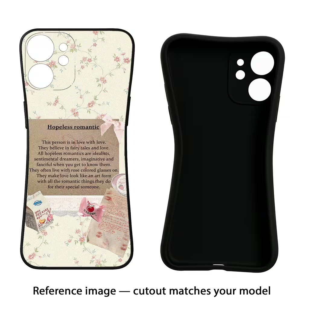 Hopeless Romantic Vivo V50 5G Black Soft Case Back Cover by Casekaro