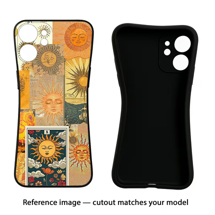 Sun iPhone 16e Black Soft Case Back Cover by Casekaro