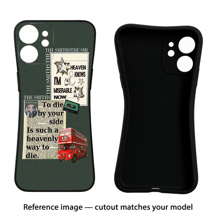 The Smiths Oppo Reno12 5G Black Soft Case Back Cover by Casekaro