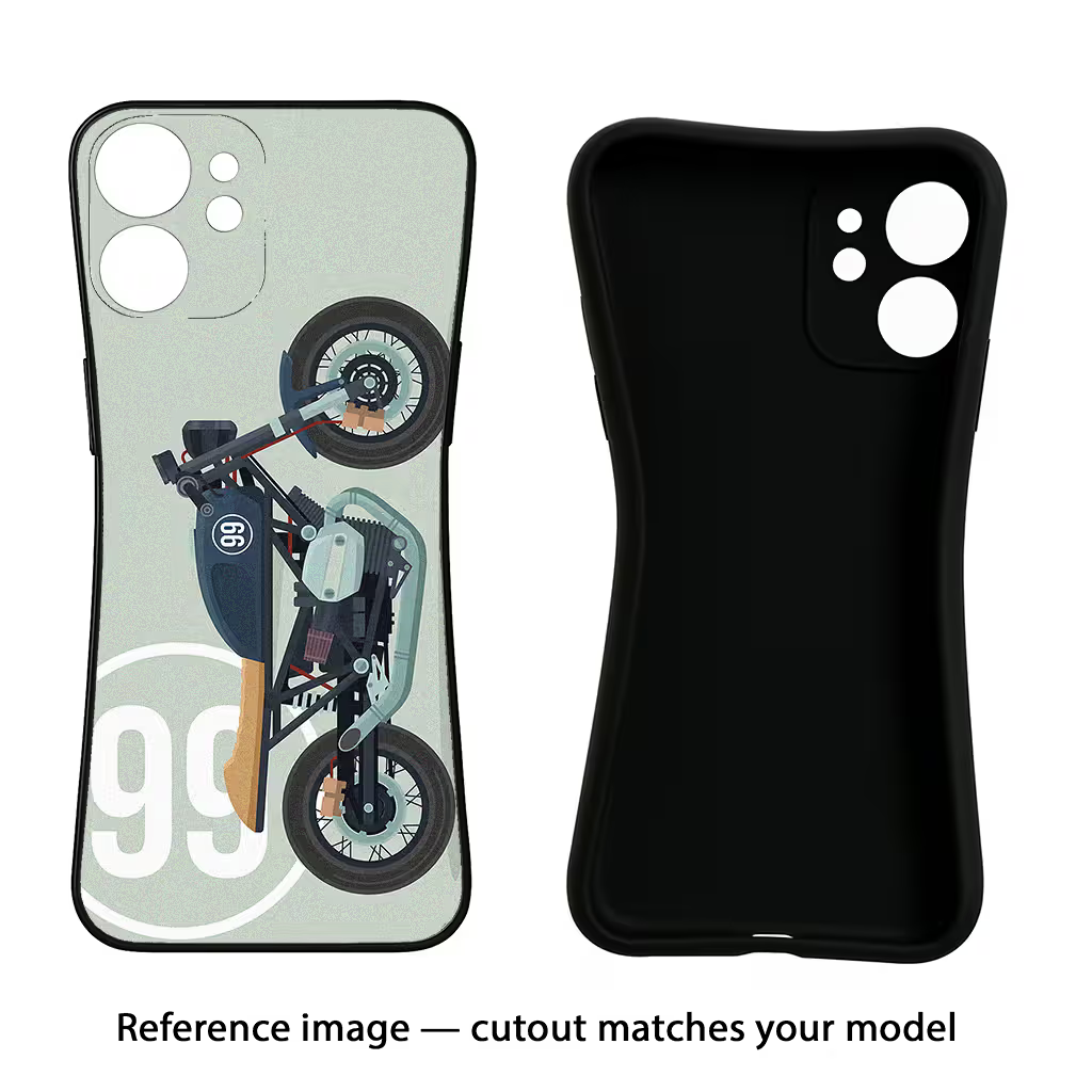Classic Cafe Racer 99 iPhone XS Max Black Soft Case Back Cover by Casekaro
