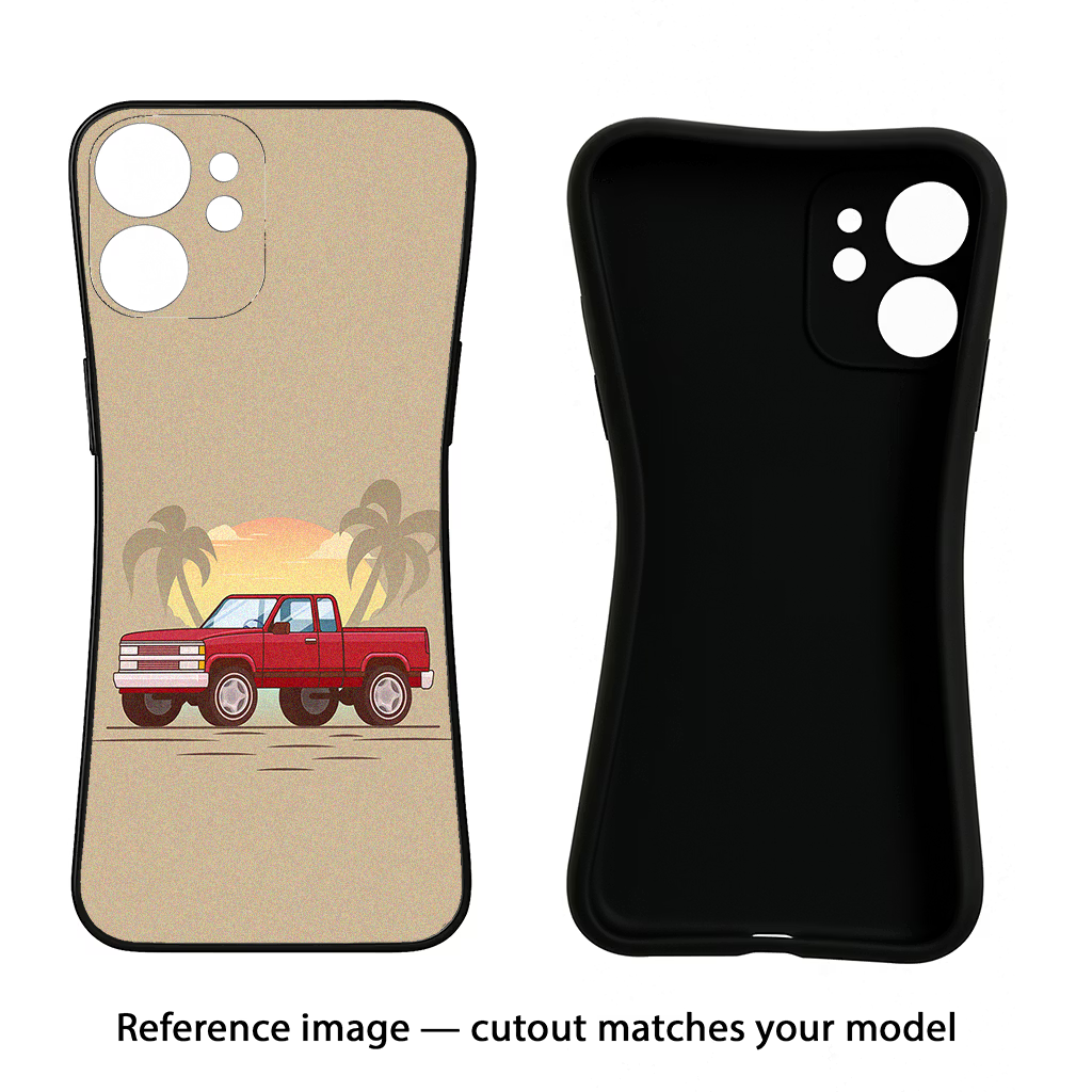 Desert Classic Drive iPhone 15 Pro Black Soft Case Back Cover by Casekaro