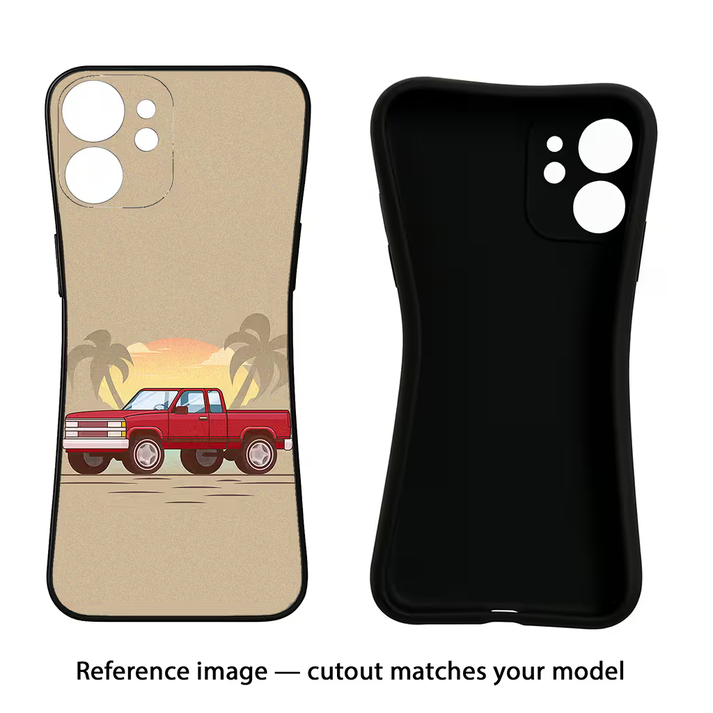 Desert Classic Drive iPhone 13 Black Soft Case Back Cover by Casekaro