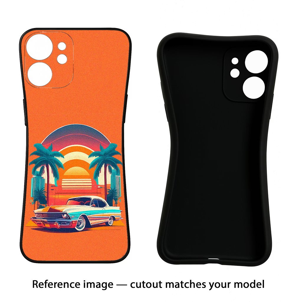 Palm Drive 80s Vivo Y39 5G Black Soft Case Back Cover by Casekaro