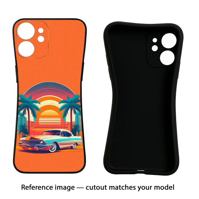 Palm Drive 80s Oppo Reno13 5G Black Soft Case Back Cover by Casekaro