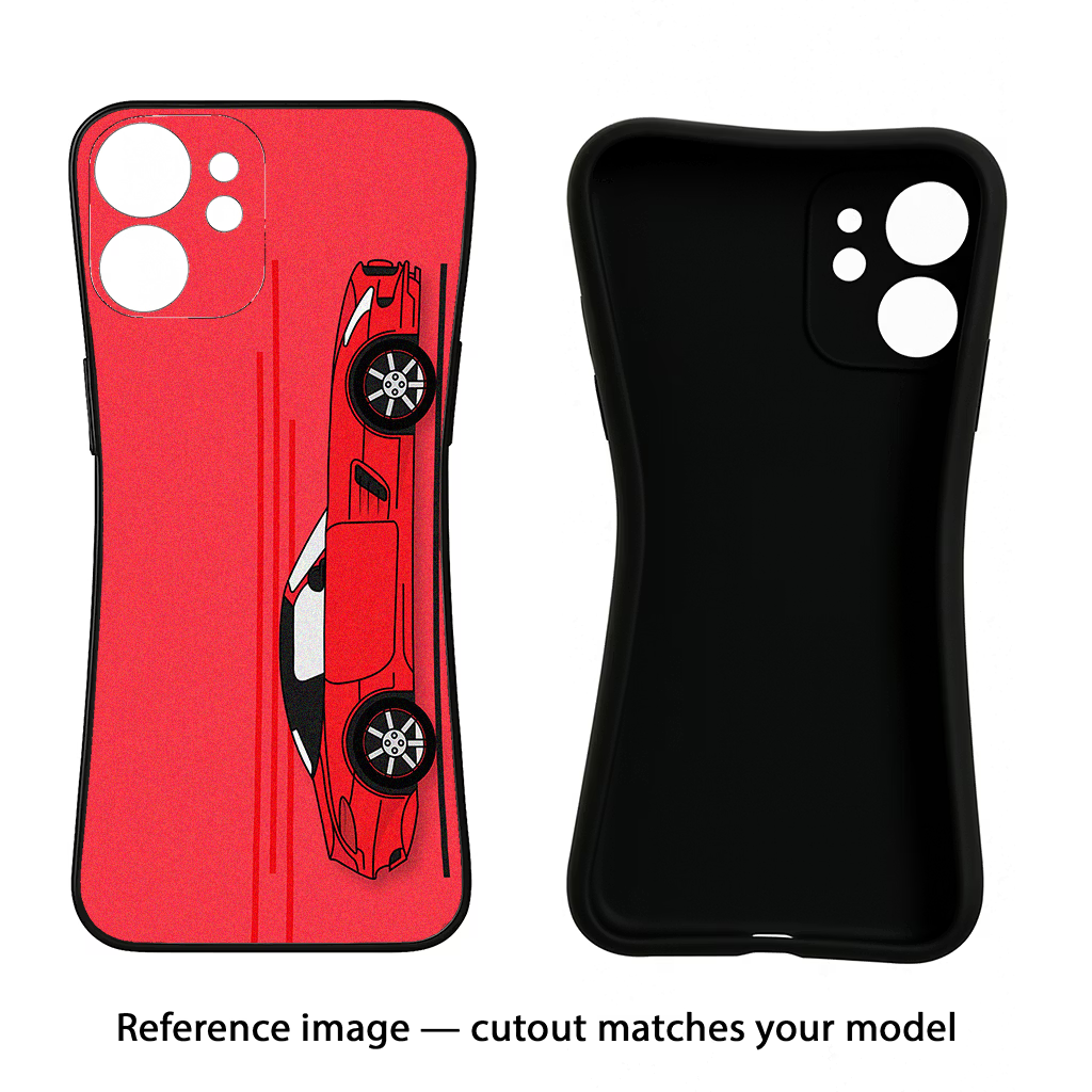 Red Velocity OnePlus 12R Black Soft Case Back Cover by Casekaro