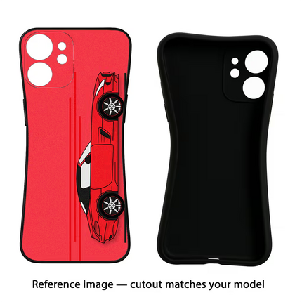 Red Velocity iPhone 16e Black Soft Case Back Cover by Casekaro