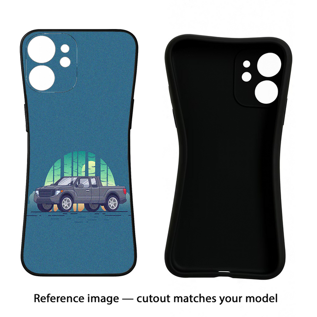 Retro Garage Vibe iPhone 12 Black Soft Case Back Cover by Casekaro