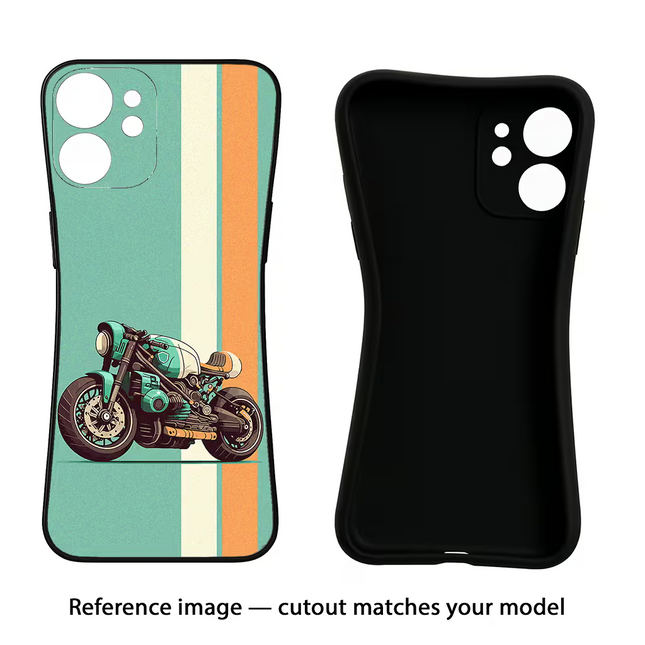 Striped Moto Drift Redmi 13C 5G Black Soft Case Back Cover by Casekaro