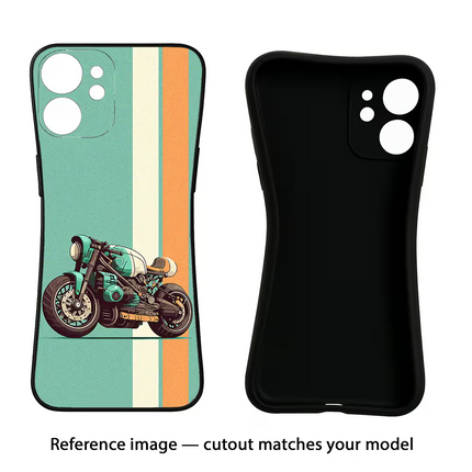 Striped Moto Drift Vivo V29E Black Soft Case Back Cover by Casekaro