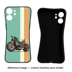 Striped Moto Drift Samsung M15 5G Black Soft Case Back Cover by Casekaro