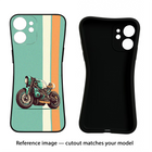 Striped Moto Drift Realme GT 6 Black Soft Case Back Cover by Casekaro