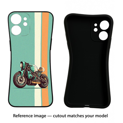 Striped Moto Drift IQOO Z7 Pro 5G Black Soft Case Back Cover by Casekaro