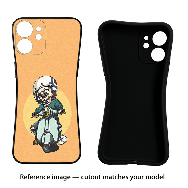 Undead Biker Moto Edge 40 Neo Black Soft Case Back Cover by Casekaro