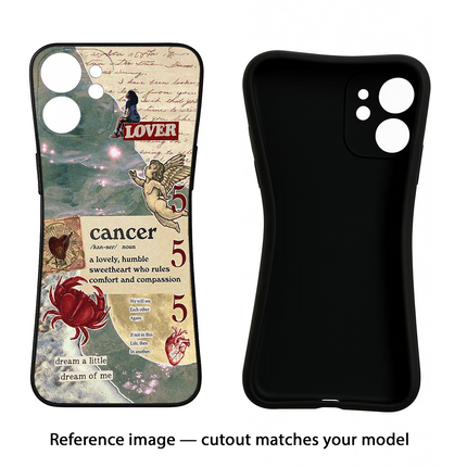 Cancer Zodiac Realme 5/5i/5s Black Soft Case Back Cover by Casekaro