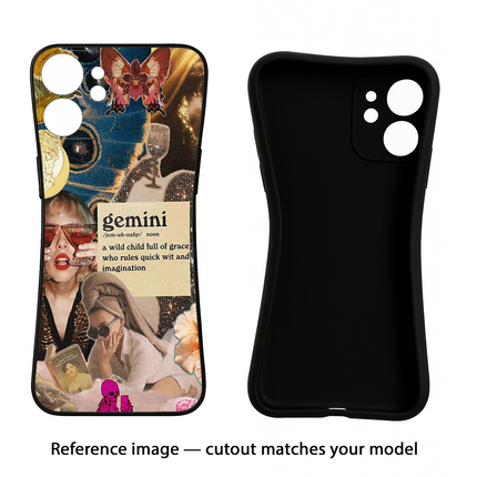 Gemini Zodiac Realme X7 Black Soft Case Back Cover by Casekaro