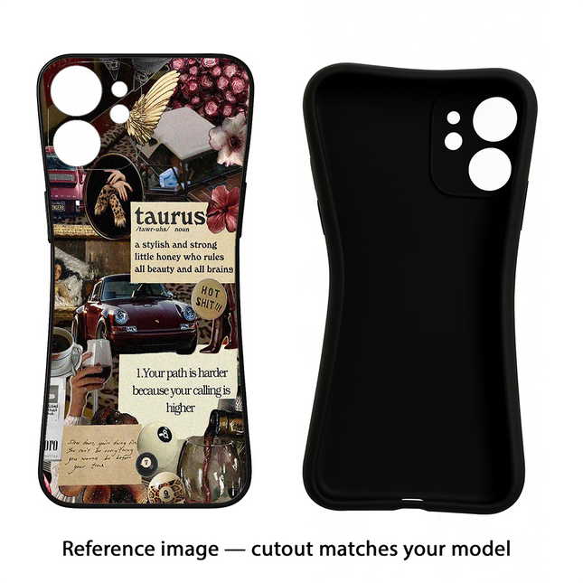 Taurus Zodiac Vivo Y16 Black Soft Case Back Cover by Casekaro