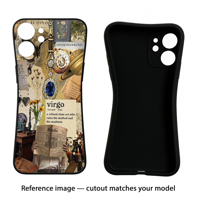 Virgo Zodiac Oppo Reno12 5G Black Soft Case Back Cover by Casekaro