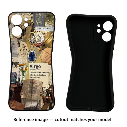 Virgo Zodiac iPhone 16e Black Soft Case Back Cover by Casekaro