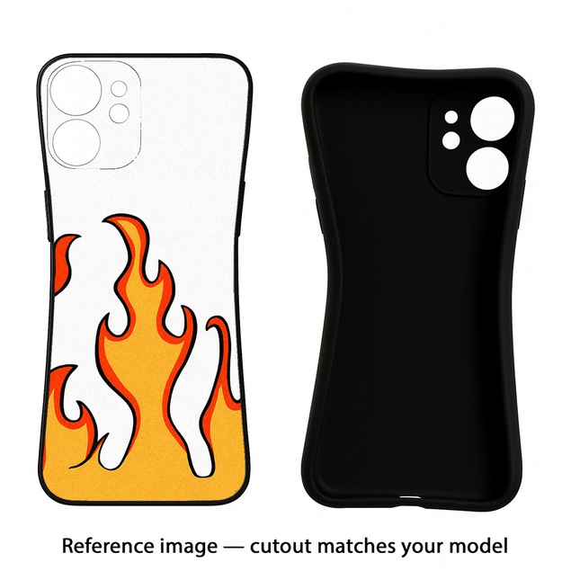 Fired Up – White iPhone 16e Black Soft Case Back Cover by Casekaro
