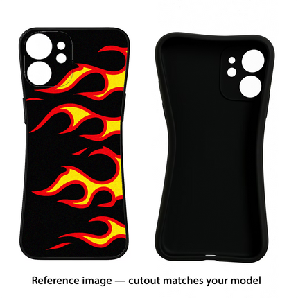 Side Sweep Flames Vivo Y16 Black Soft Case Back Cover by Casekaro