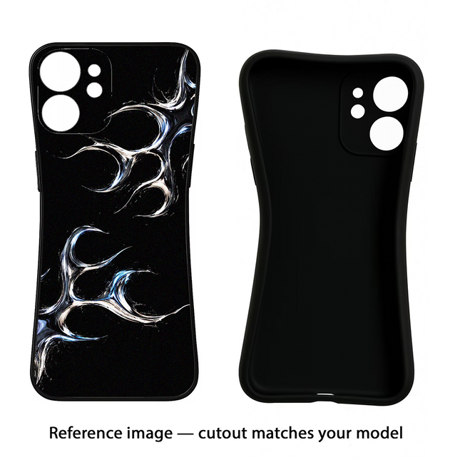 Chrome Tribal iPhone 16e Black Soft Case Back Cover by Casekaro