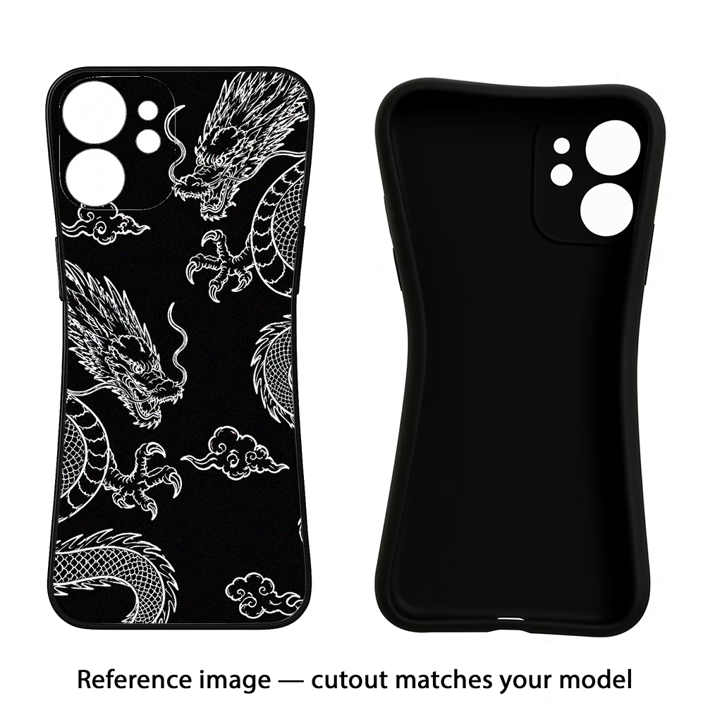 Twin Dragons Samsung M33 5G Black Soft Case Back Cover by Casekaro