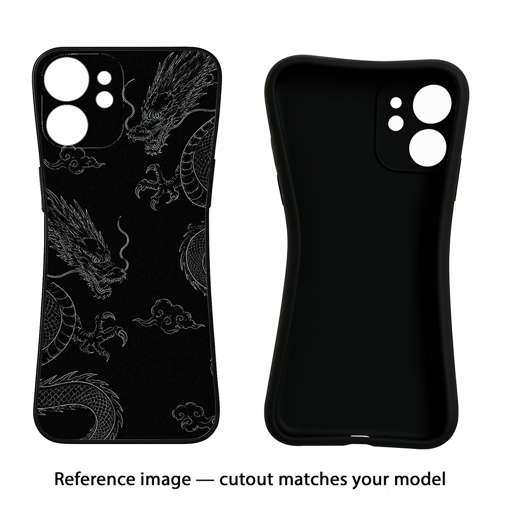 Twin Dragons Samsung M32 Black Soft Case Back Cover by Casekaro