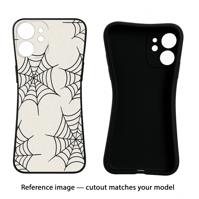Spider Web iPhone 16e Black Soft Case Back Cover by Casekaro