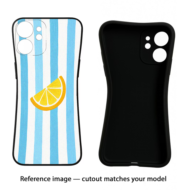 Summer Lemon iPhone 16e Black Soft Case Back Cover by Casekaro