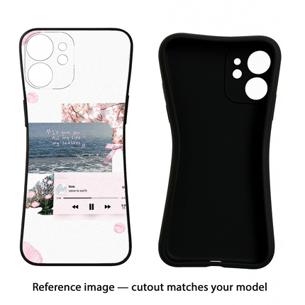 Wave to earth iPhone 16e Black Soft Case Back Cover by Casekaro