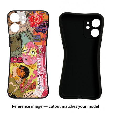 Funkover Oppo Reno12 5G Black Soft Case Back Cover by Casekaro