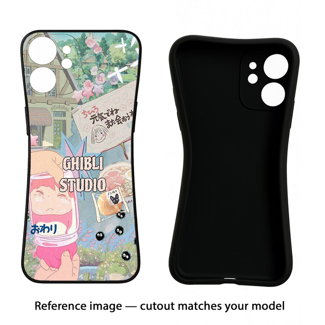 Studio Ghibli Oppo Reno12 5G Black Soft Case Back Cover by Casekaro