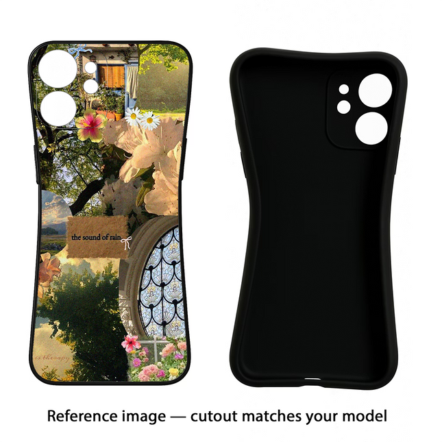 Rain iPhone 16e Black Soft Case Back Cover by Casekaro