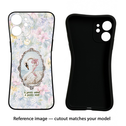 Pretty Mind Pretty Soul iPhone 14 Black Soft Case Back Cover by Casekaro