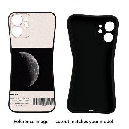 Moon Phase iPhone 16e Black Soft Case Back Cover by Casekaro