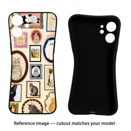Mirror Cats iPhone 16e Black Soft Case Back Cover by Casekaro