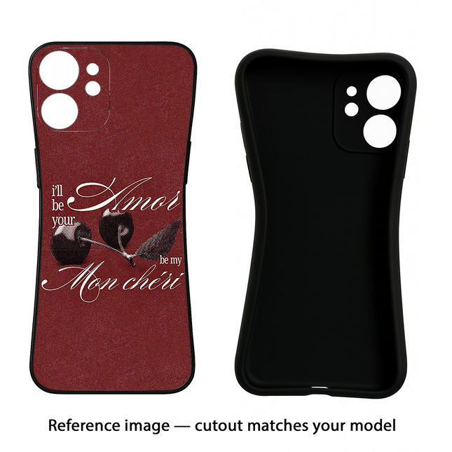 Velvet Cherry Oppo Reno12 5G Black Soft Case Back Cover by Casekaro
