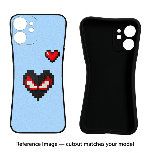 Peter Heart Vivo Y16 Black Soft Case Back Cover by Casekaro