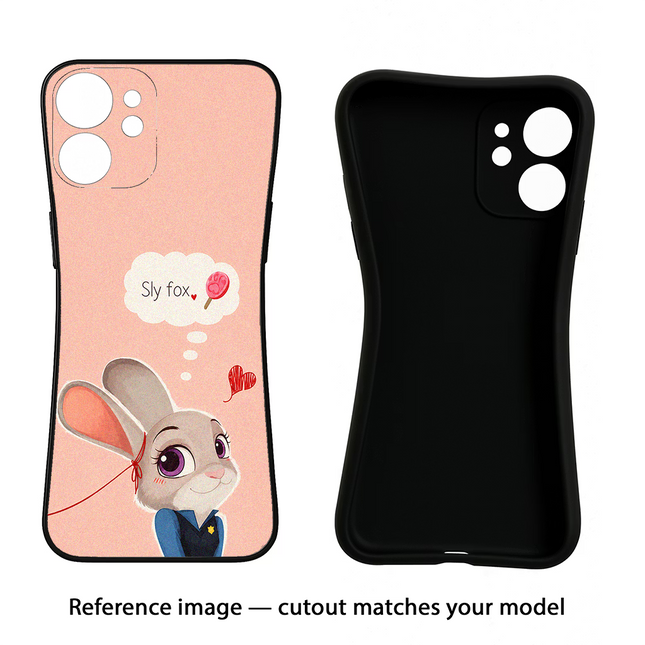 Judy Charm iPhone 16e Black Soft Case Back Cover by Casekaro