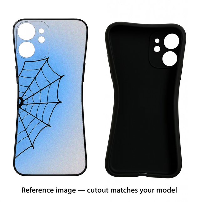 Blue Web Vivo Y16 Black Soft Case Back Cover by Casekaro