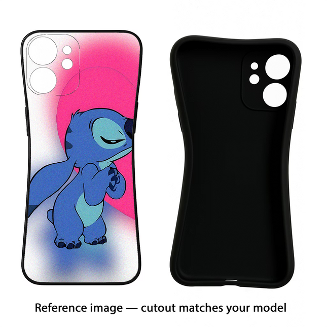 Stitch Hug iPhone 16e Black Soft Case Back Cover by Casekaro