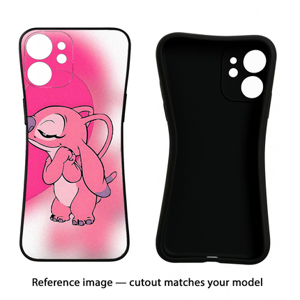 Angel Hug Oppo Reno12 5G Black Soft Case Back Cover by Casekaro