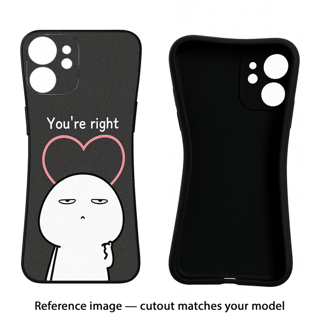 You're Right Realme X7 Black Soft Case Back Cover by Casekaro