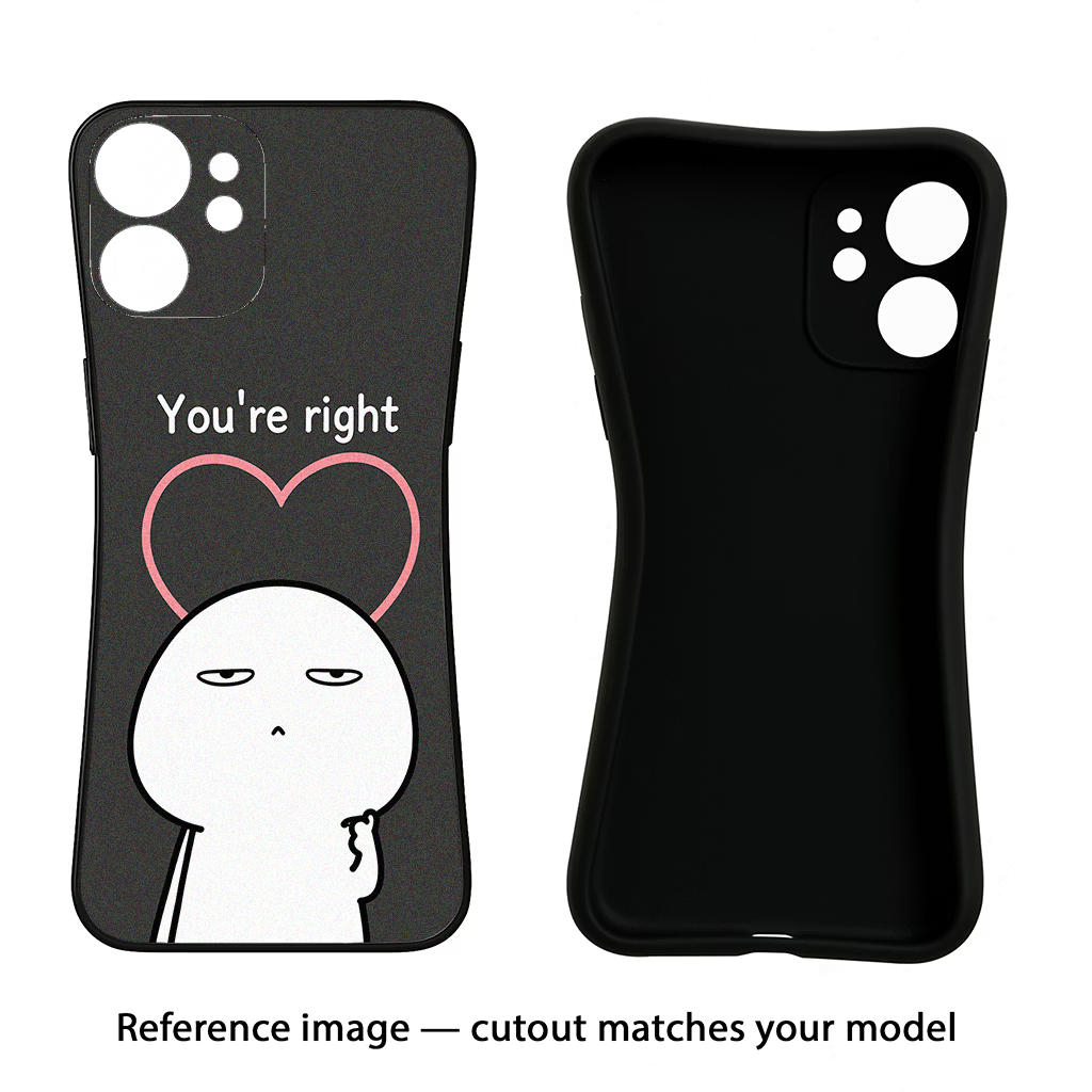 You're Right Oppo A3 Pro 5G Black Soft Case Back Cover by Casekaro