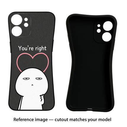 You're Right Vivo Y16 Black Soft Case Back Cover by Casekaro