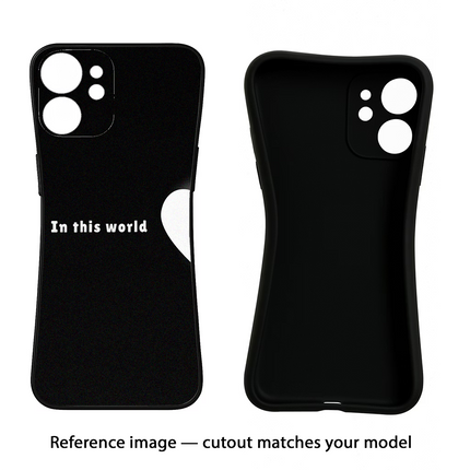 This World iPhone 16e Black Soft Case Back Cover by Casekaro
